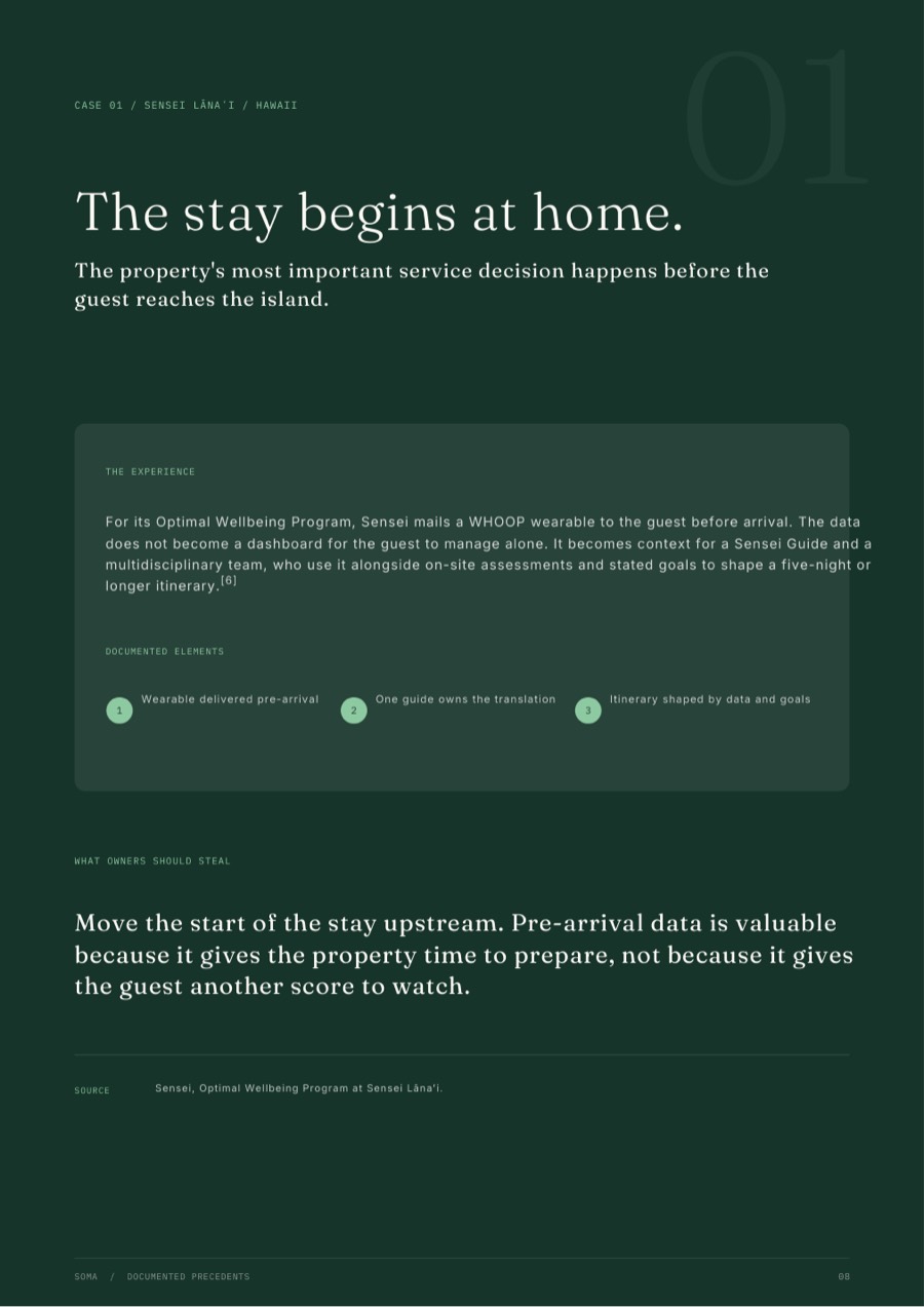 A documented hospitality precedent from the field guide